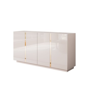 Komoda ONYX 4D kaszmir wysoki połysk 158 cm