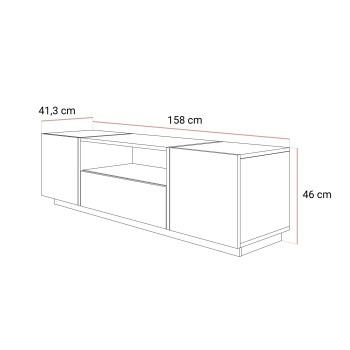 Szafka RTV ONYX kaszmir wysoki połysk 158 cm