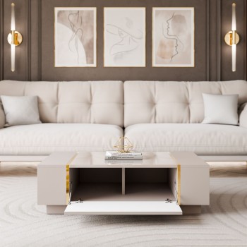 Ława ONYX kaszmir wysoki połysk