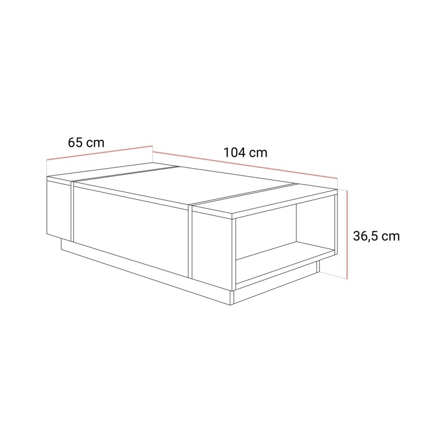 Ława ONYX kaszmir wysoki połysk