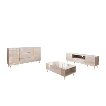 Zestaw do salonu ONYX Kaszmir na złotych nóżkach