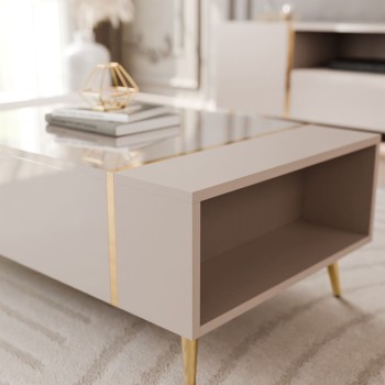 Zestaw do salonu ONYX Kaszmir na złotych nóżkach