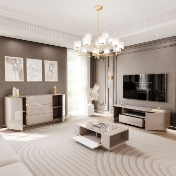 Zestaw do salonu ONYX KASZMIR wysoki połysk