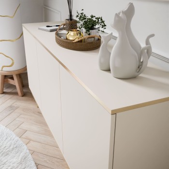 Komoda trzydrzwiowa OXFORD K160 na złotych nóżkach