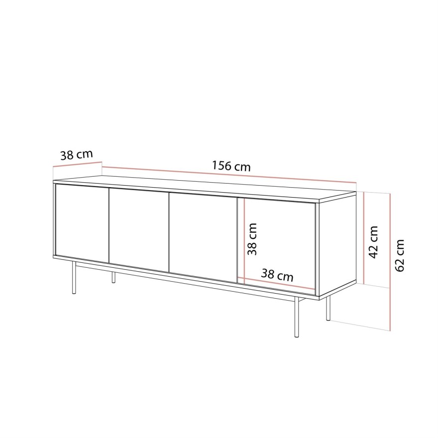 Szafka RTV SANAYI kaszmir połysk
