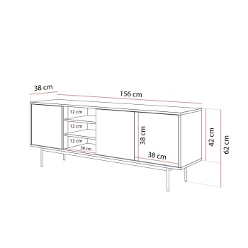 Szafka RTV SANAYI kaszmir połysk