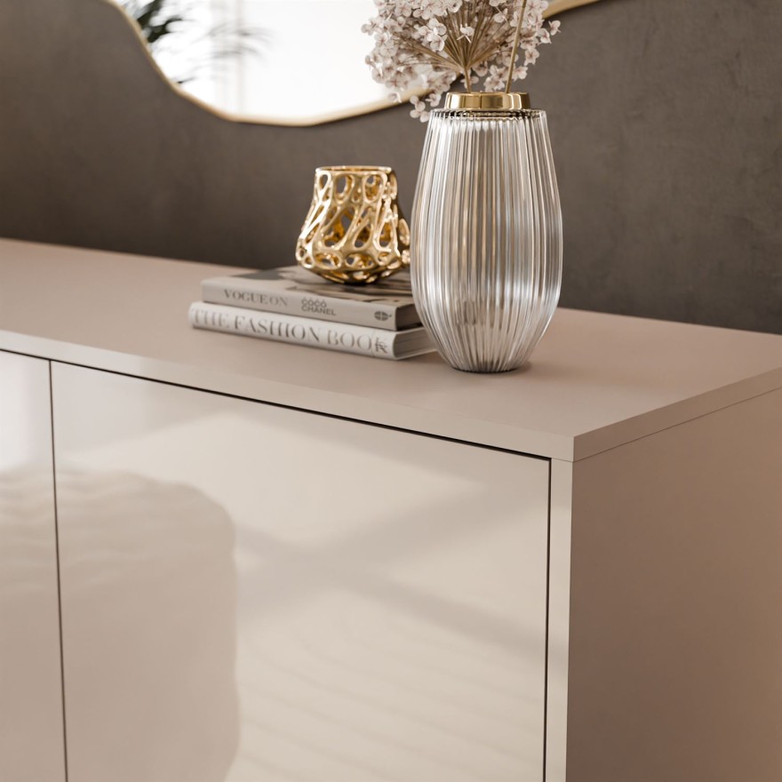 Trzydrzwiowa komoda SANAYI kaszmir połysk