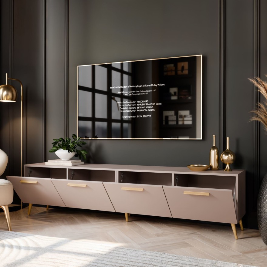 Szafka RTV AURA 200 KASZMIR na wysokich nóżkach