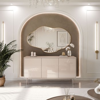 Trzydrzwiowa komoda SANAYI kaszmir połysk