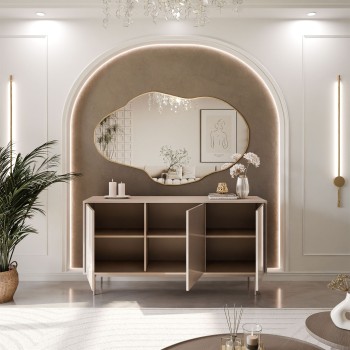 Trzydrzwiowa komoda SANAYI kaszmir połysk