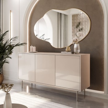 Trzydrzwiowa komoda SANAYI kaszmir połysk