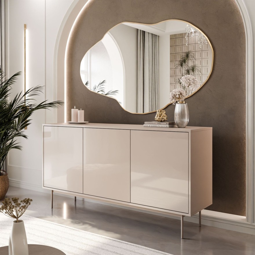 Trzydrzwiowa komoda SANAYI kaszmir połysk