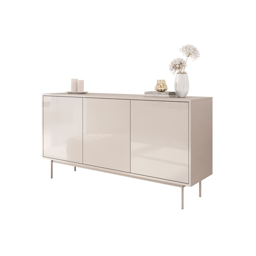 Trzydrzwiowa komoda SANAYI kaszmir połysk