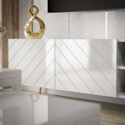 Szafka RTV VIRGINIA biały połysk