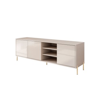 Szafka RTV SANAYI na wysokich nóżkach kaszmir połysk