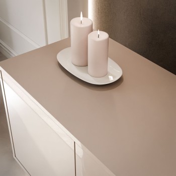 Szafka RTV SANAYI na wysokich nóżkach kaszmir połysk