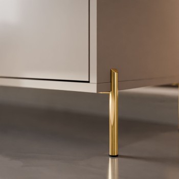 Szafka RTV SANAYI na wysokich nóżkach kaszmir połysk