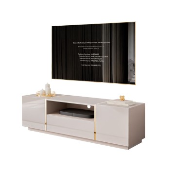 Szafka RTV ONYX kaszmir wysoki połysk 158 cm
