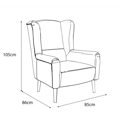 Fotel tapicerowany CANTO