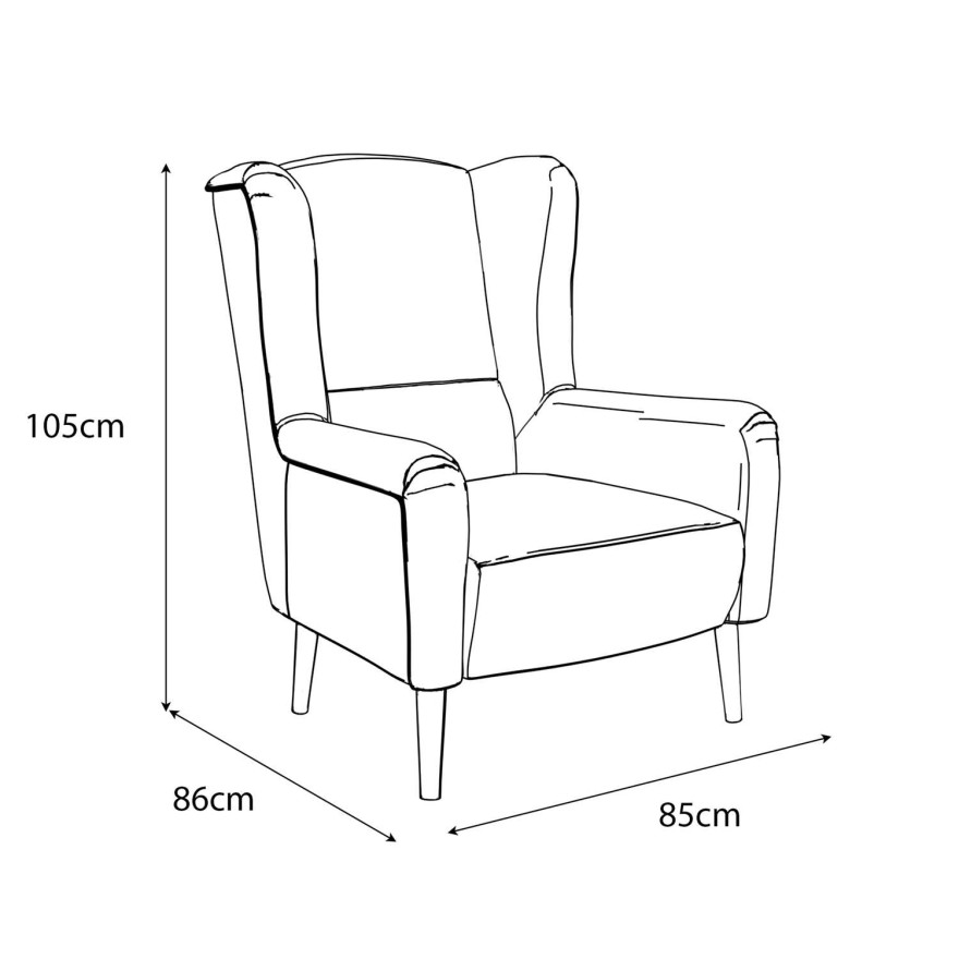 Fotel tapicerowany CANTO