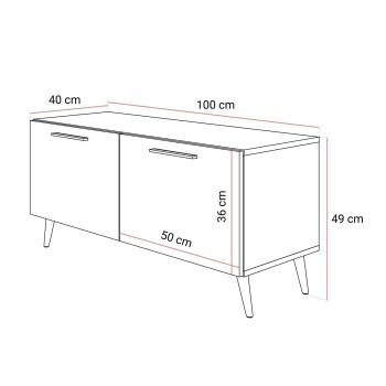 Szafka RTV KASZMIR AURA 100 na nóżkach