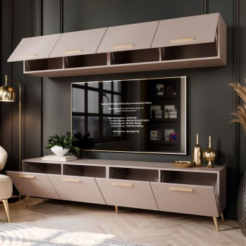 Meblościanka RTV AURA KASZMIR na wysokich nóżkach