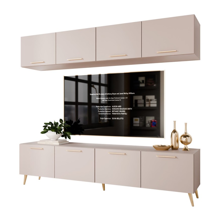 Meblościanka RTV AURA KASZMIR na wysokich nóżkach