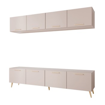 Meblościanka RTV AURA KASZMIR na wysokich nóżkach