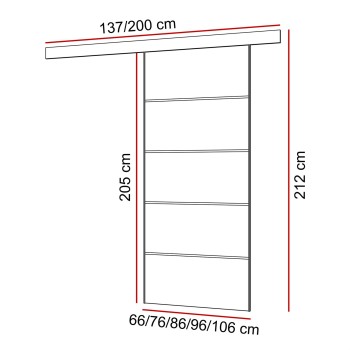 Drzwi przesuwne do pokoju HINOKI PLUS