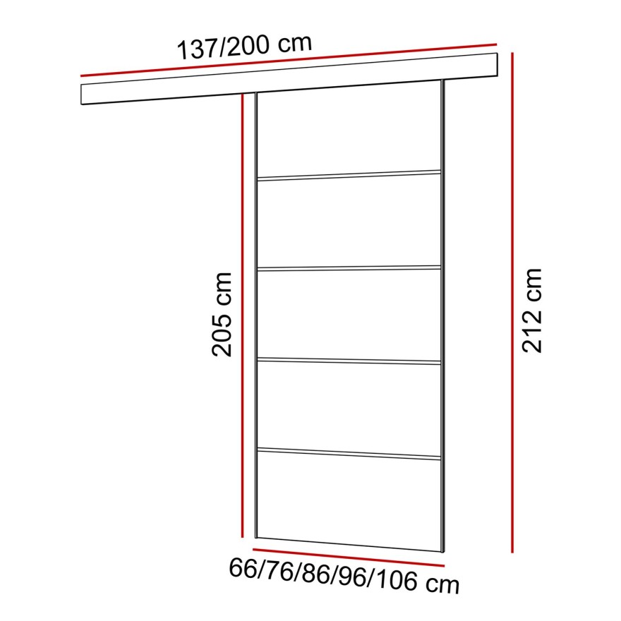 Drzwi przesuwne do pokoju HINOKI PLUS