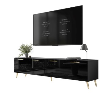 Szafka RTV 200cm AURA czarna