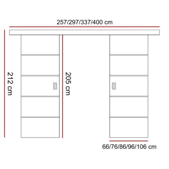 Drzwi przesuwne WAYATT PLUS DUO z uchwytem