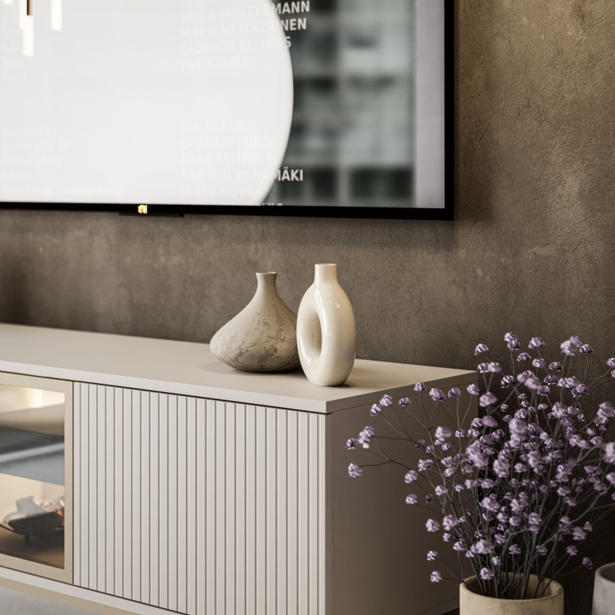 Szafka RTV ECLIPSE 154 KASZMIR z oświetleniem