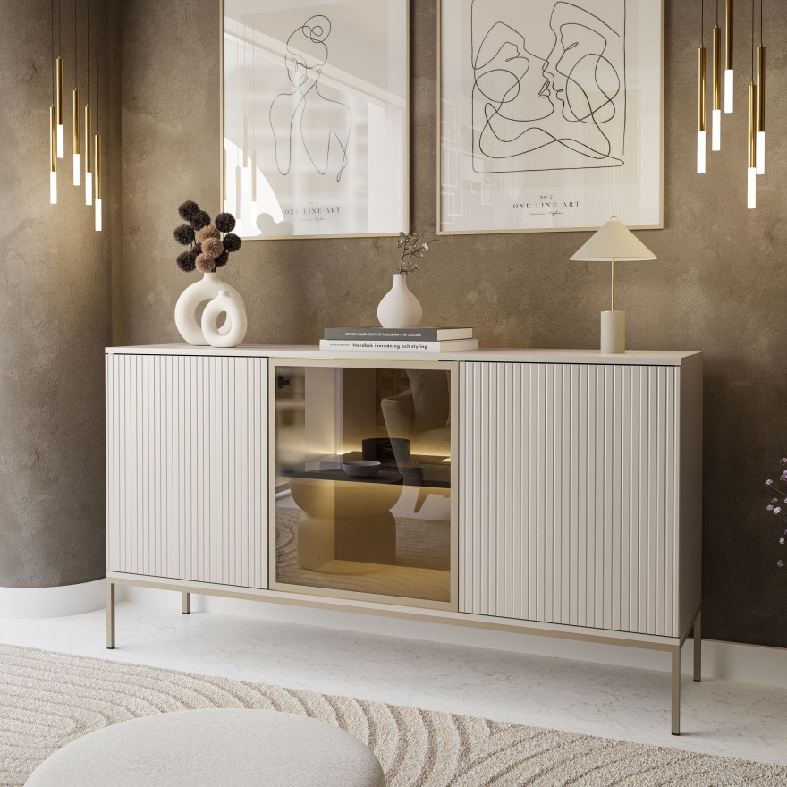 Komoda ECLIPSE K154 kaszmir z oświetleniem