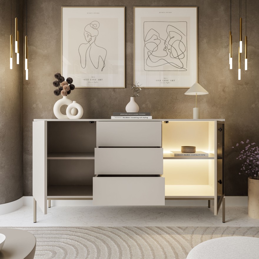 Komoda ECLIPSE KSZ154 KASZMIR z oświetleniem