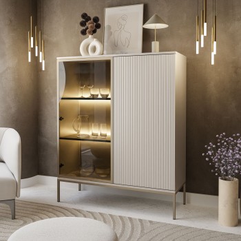 Witryna ECLIPSE WT104 z oświetleniem kaszmir