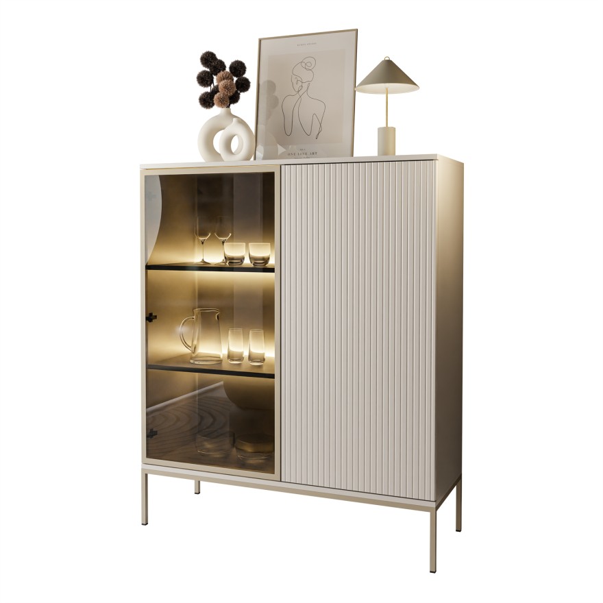 Witryna ECLIPSE WT104 z oświetleniem kaszmir