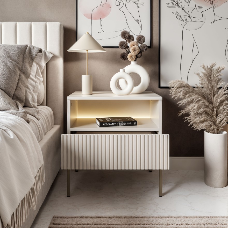 Stolik nocny ECLIPSE S54 KASZMIR z oświetleniem LED