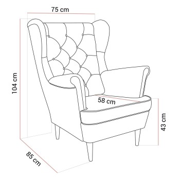 Fotel uszak TEDDI II