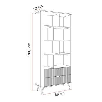 Regał SCARLETT z szufladami