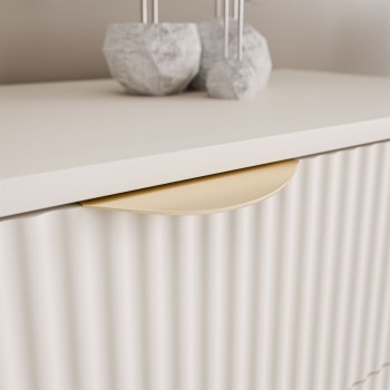 Toaletka SCARLETT z okrągłym lustrem z oświetleniem LED