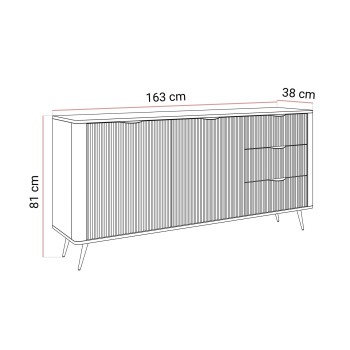 Komoda SCARLETT 163 2D3S z szufladami
