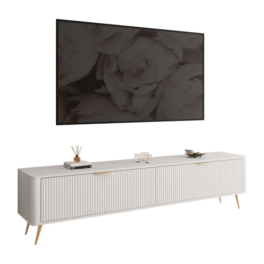 Szafka RTV SCARLETT 2D 200 cm na nóżkach