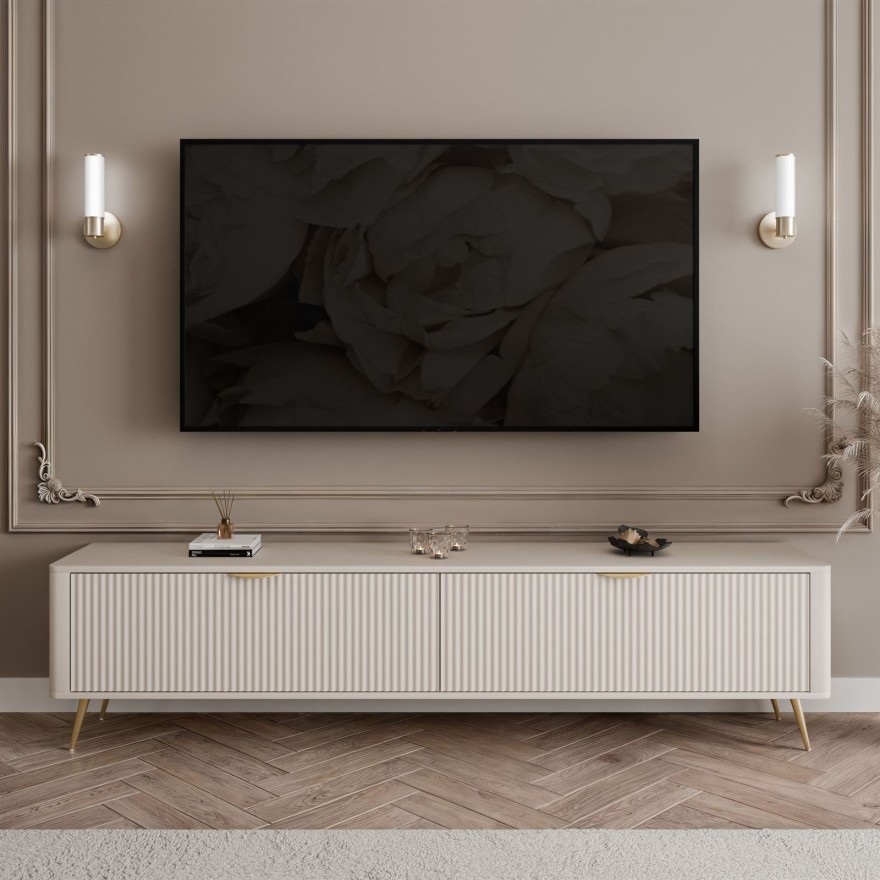 Szafka RTV SCARLETT 2D 200 cm na nóżkach