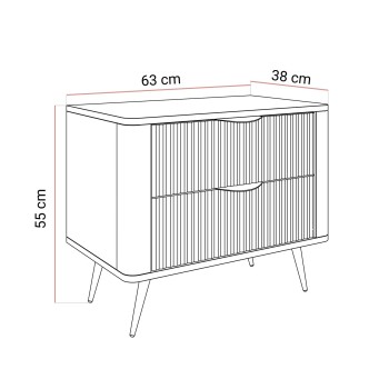 Szafka nocna SCARLETT z szufladami