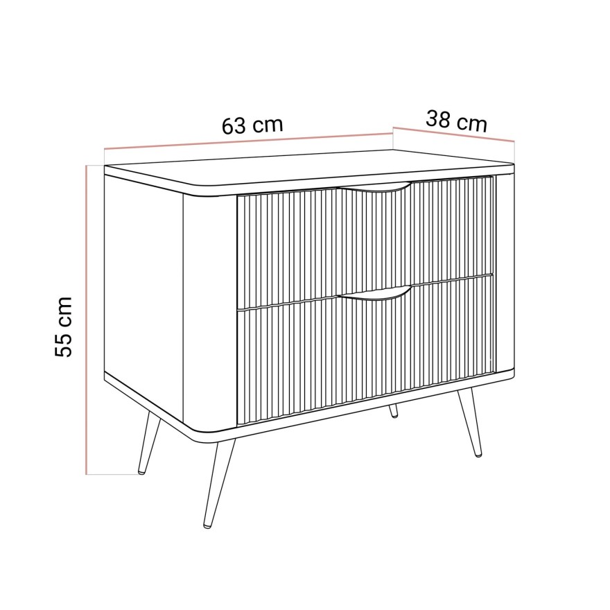 Szafka nocna SCARLETT z szufladami
