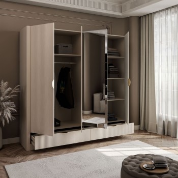 Szafa SCARLETT z lustrem i szufladami