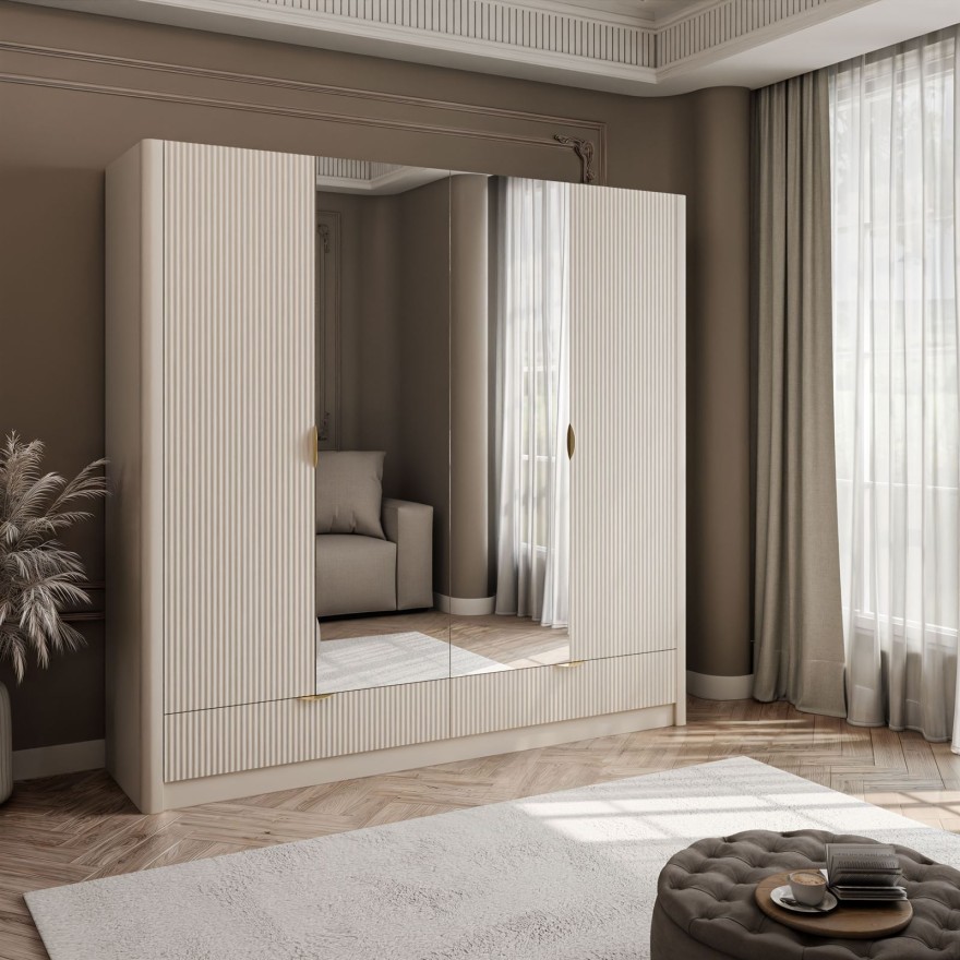 Szafa SCARLETT z lustrem i szufladami