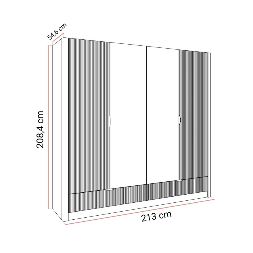 Szafa SCARLETT z lustrem i szufladami
