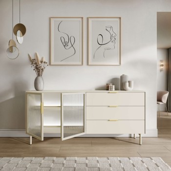 Komoda LINEA 2D3S z szufladami i oświetleniem LED